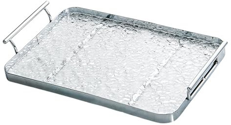Serviertablett mit Griff, SLHEQING Deko Tablett Rechteckig Serving Tray Acrylic Tablett Küche Groß Kaffeetablett