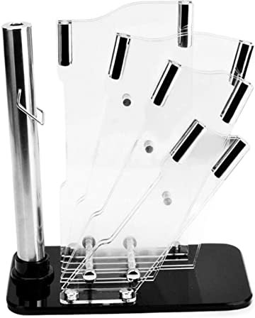 MCLIUJIA Ceppi Portacoltelli Portacoltelli in Acrilico Trasparente Utensile da Cucina per Coltelli Creativi Porta Coltelli Cucina