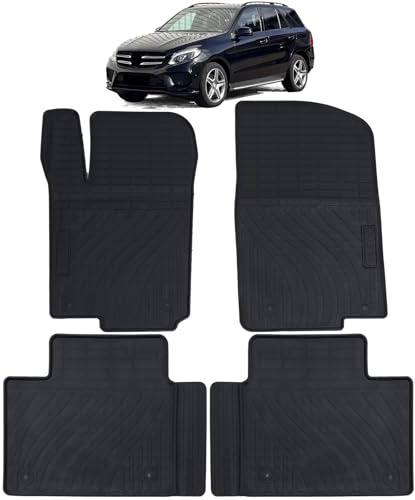 Auto Gummi Fußmatten Schwarz Premium Set für Mercedes GLE W166 2015-2018