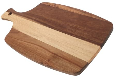 ULTECHNOVO Planche à Découper Bois avec Poignée Plateau Service pour Pizza Steak Fromages Desserts et Apéritifs Planche Robuste et Facile à Nettoyer Plateau Polyvalent pour Cuisine et Fêtes