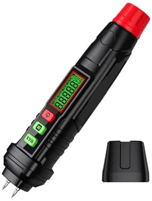 Wood Moisture Meter Digital Mini Timber Damp Detector Hygrometer 0~58% Paper Cement Concrete Pen Type Humidity Tester Simple to Operate