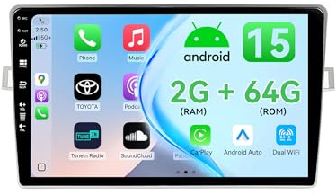 MSD 9 Pollice 4G+64G Autoradio Per Toyota Verso R20 (2009–2018) | Android 16 GPS Navigation Radio | Carplay Android Auto Volant Dual Band WiFi DSP DAB Bluetooth Mirror link | Telecamera | 2 Din