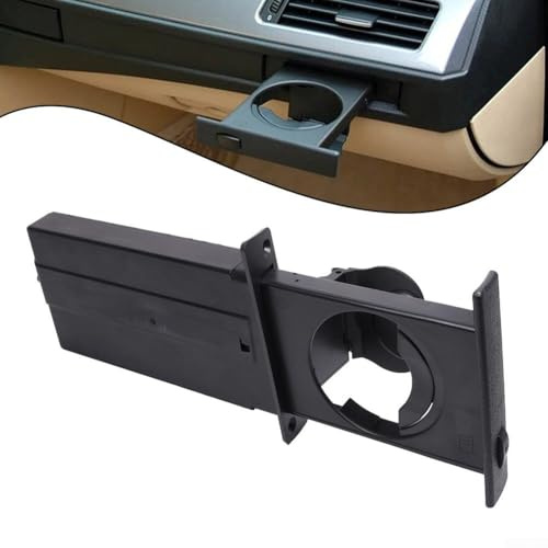 Portavasos derecho para el lado del pasajero, accesorio interior de plástico negro para modelos BMW E60 E61 Series 525 528 530 535 545 550 M5