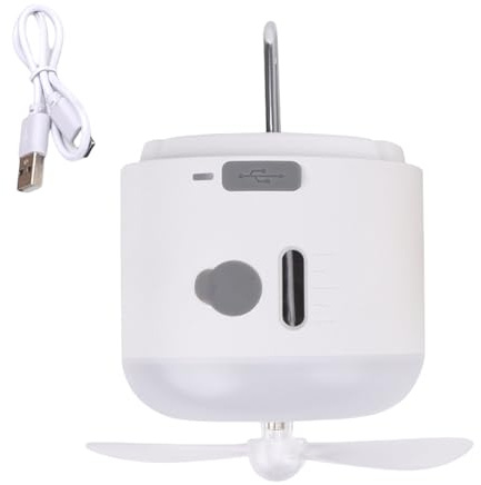 Oxxggkao Lampe de camping USB de type C et ventilateur avec deux réglages de vitesse et quatre niveaux de luminosité, multi-usages, ventilateur répulsif 4 en 1