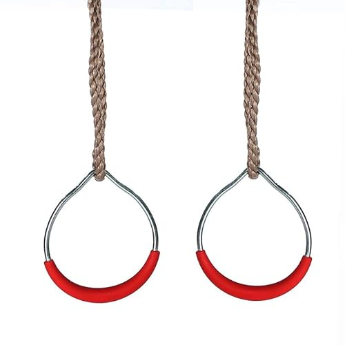 Gartenpirat Seilringe Turnringe rot mit Seil