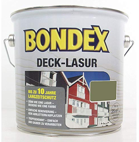 2,5L Bondex Decklasur Wetterschutzfarbe Deck Lasur 557 schilfgrün