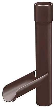 INEFA Collecteur Eau Pluie Tuyau Descente PVC 50mm Marron Foncé Clapet Accessoires Gouttière