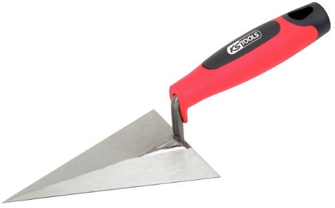 KS Tools 144.0235 - Cazzuola triangolare per stuccatura, con lama in acciaio e manico a 2 materiali, 160 mm