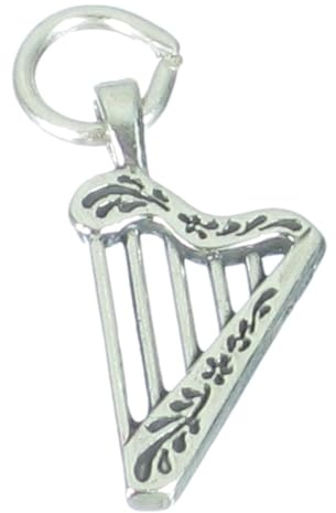Harfe Sterling Silber Charm .925 x 1 Harps Music Charms
