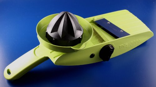 TNS 3000 Gemüsehobel All in One Komplett-Set mit Ersatzmesser und Messerschutz, 36 Einstellmöglichkeiten, Edelstahl Klingen, Kiwi-Green