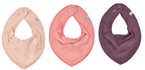 PIPPI * 3er SET Mädchen Baby Kinder Dreieckstuch Halstuch Schal scarf 3 Stück * cream, peach, pflaume