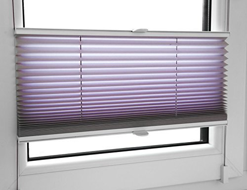KS Handel 24 PLISSEE FALTROLLO 40x120 cm LILA INKL. KLEMMTRÄGER Jalousie - MEGA Auswahl IM Shop - 80 Breiten - 12 Farben