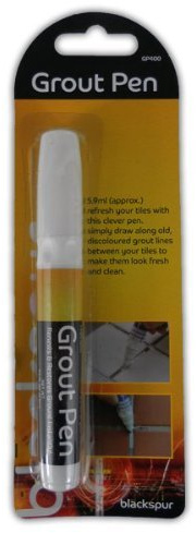 WHITE GROUT PEN - REVIVER STICK KITCHEN SHOWER TILE BATHROOM LINES CLEAN TILES by Blackspur