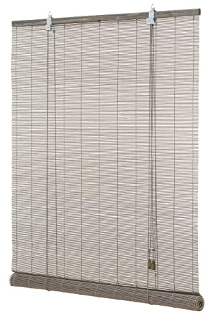 Ventanara® Rollo Bambus Bambusrollo inkl Montagematerial (grau, 150 x 220 cm)