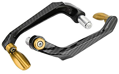 Qii lu Universale 7/8 in 22mm CNC Manubrio in alluminio Freno Leva della frizione Protezione della mano Protector per moto, moto, scooter, auto elettriche, mountain bike(oro)