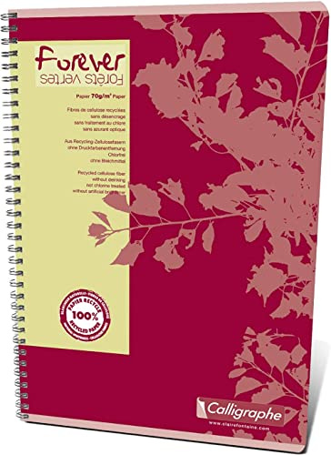 Clairefontaine 17407C - Packung mit 10 Spiralheften Forever, DIN A5 90 Blatt 70g, kariert, farbig sortiert, 1 Pack