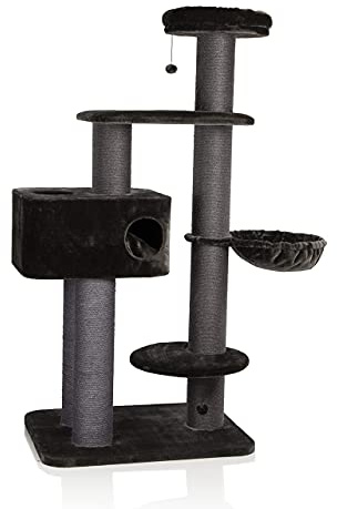 CanadianCat Company | Kratzbaum Maine Coon 217 - grau - XXL mit Ø ca. 20 cm Sisalsäulen für Grosse schwere Katzen stabil - Katzenkratzbaum, Kratzmöbel