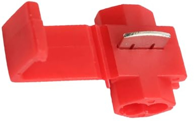 UKCable-Ties 50x Scotch Lock Quick Splice Wire Terminals Cold Pressed Insulated Snap Lock Electric Wire Crimp Connectors Cable Joiner Red for AWG 16-22