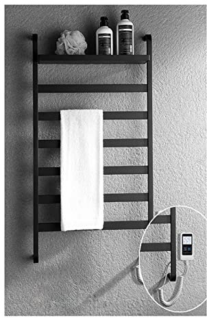 WRJAHCG Termoarredo Bagno,Termosifoni Elettrici Basso Consumo Asciuga Elettrico Portatile 80w Scalda Bagno da Muro Scaldasalviette Elettrico con Termostato 830mm*500mm*132mm,Right Plug
