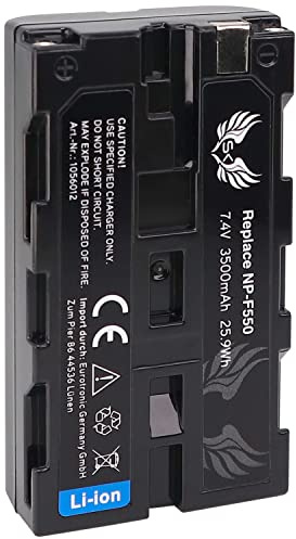 SK Akku Ersatz für Sony NP-F550 |- 3500mAh - LG Zellen -| Akku NP-F750 NP-F770 NP-F960 NP-F970 NP-F980 // Blitzgeräte Videoleuchten Fieldmonitore