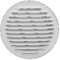 Amig - Griglia Rotonda in Alluminio con Zanzariera | Griglie di Ventilazione per Presa d'Aria | Ideale per Soffitto Cucina e Bagno | Diametro Interno Ø8 cm | Colore Bianco