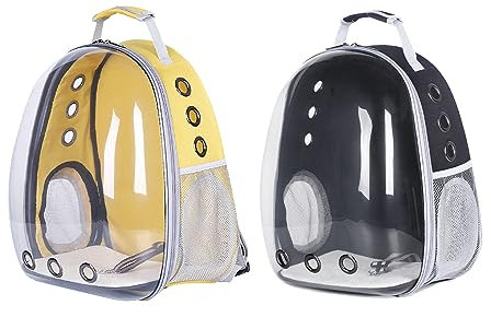 Katzentransportrucksack Mit Transparentem Fenster, Atmungsaktiver Und Multifunktionaler Haustierrucksack Mit Seitlichem Zugang Für Reisen Und Wandern Mit Katzen Und Hunden(Schwarz)