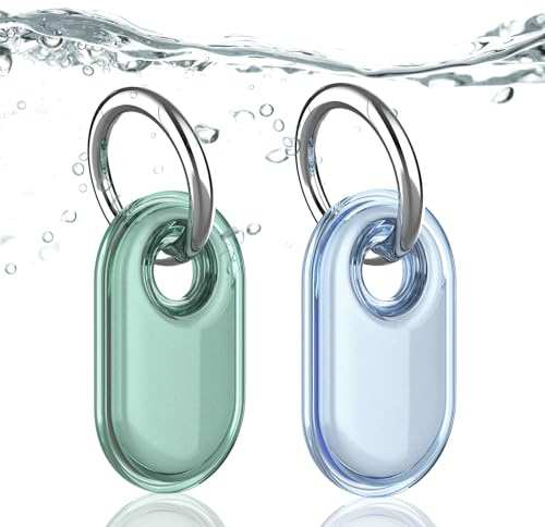 Dingfeiyu Hülle für Samsung Galaxy SmartTag 2 mit Schlüsselanhänger, GPS Tracker Anhänger Schutzhülle für Kinder, Hund, Katzen, Koffer, Schlüssel, Fahrrad