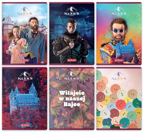 Herlitz® Schulheft A5 kariert 60 Artikelblätter | Softcover | Brulion Notizbuch | für Schreiblernnoten für Kinder Schüler | Universal | Wahlmuster | Herrn Kleks Akademie