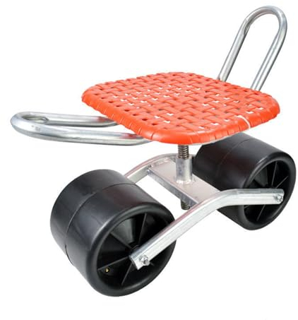 Garten-Arbeitssitz, höhenverstellbarer Gartenwagen, um 360° drehbarer Rollhocker, für Garten-Rasen-Gewächshaus-Terrassen-Rollhocker