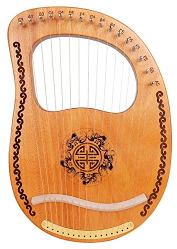 OFFSCH Lyraharfe Für Anfänger 16-saitige Harfe Musikinstrument Stimmschlüssel Und Anleitungsbuch