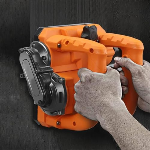 FJYAWEN Amoladora De Hormigón, Fresadora De Hormigón, 5800 W/6800 W, Amoladora De Pared, Amoladora Manual En Seco, 9000 RPM, Altura Ajustable: 1-4 Mm,6800W
