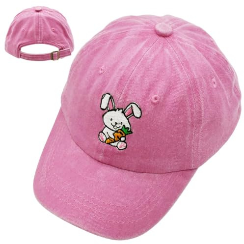 FCXVXCL Bunny Cappellino da Baseball Ragazzo e Ragazza,Estate Cotone Anti-Sole Baseball cap, Regolabile Cappelli Sport All'aperto Cappello Berretto da Baseball per Bambin
