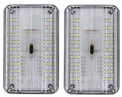 DINHEAROM Lot De 2 Lampes De Lecture Led Plafonnier Voiture 12 v Éclairage Intérieur Auto 36 Led Économie D'énergie Éclairage De Carte Et Coffre Voiture