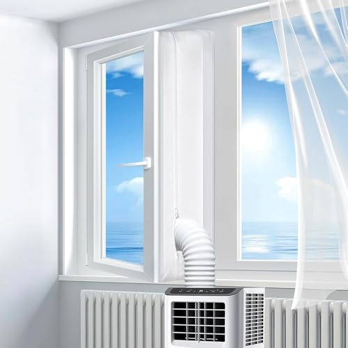 Wbbrbbr Fensterabdichtung für Mobile Klimageräte, 300CM Klimaanlage Fensterabdichtung, Klimaanlagen, Wäschetrockner, Ablufttrockner, Hot Air Stop zum Anbringen an Fenster, Dachfenster, Flügelfenster