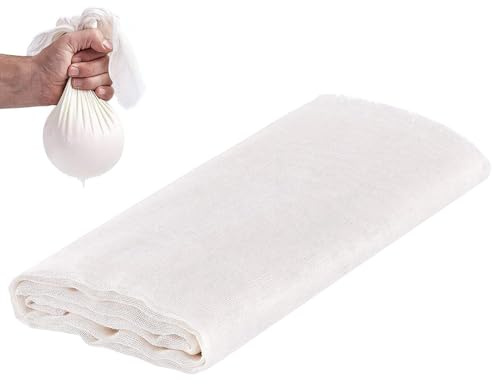2 Stück Passiertuch,120x100cm Käsetuch Wiederverwendbares Siebtuch Cheesecloth Aus 100% Baumwolle, Feingewebt Dichtegrad, Für Käse Marmelade Nussmilch Suppe Obstsaft Butter