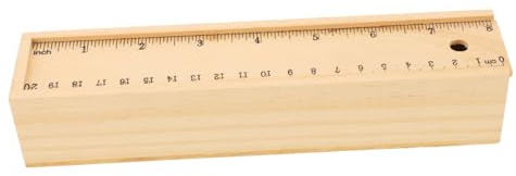 Holz Federmäppchen mit Schublade für Schulkinder, Einfache Aufbewahrungsbox | Große Kapazität Pencil Case für Schule, Khaki, Robustes Modell für Stifte und Schmuck, Einschulung Feier