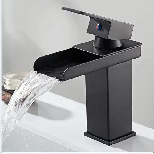 Voltix Miscelatore Lavabo Bagno Monocomando, Rubinetto Lavandino con Acqua Calda e Fredda Regolabile, Rubinetto Cromato, Design Moderno e Facile da Installare