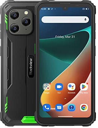 Blackview BV5300 Pro Rugged Smartphone, 6,1'' HD+ 60Hz Handy, 12GB+64GB (erweiterbar bis 512GB), 6580 mAh Akku, 13+8MP Kamera, NFC, GPS, Dual SIM, IP68/IP69K & MIL-STD-810H, 2 Jahre Garantie, Grün
