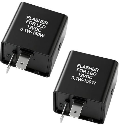 2 Piezas Relé LED Intermitente Moto, 2 Pin Universal Relé Intermitente Moto