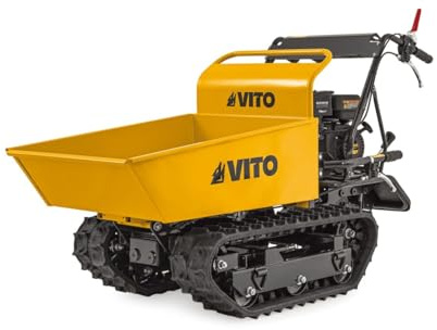 Mini Dumper à chenilles Moteur Loncin 196Cm3 Essence 6.5CV - Brouette à chenilles Transport Charge 300kg 4.8KW Chantier VITO