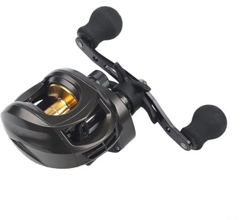 Carrete de pesca con sistema de frenos, 6,3 s: relación de engranaje, carrete antimetal para pesca de carpa y mar, intercambiable con mano izquierda o derecha