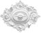 MARBET DESIGN Stuckrosette R-25, 70x57cm - Deckenrosette weiß, aus EPS Styropor, Zierelement, Stuck, Wanddeko Wohnzimmer Lampe Polystyrol Oval