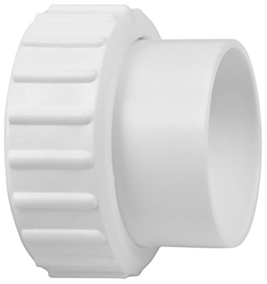 AQUADE Raccord de 50 mm droit avec écrou de raccordement pour pompe dans chauffage Whirlpool - Raccord PVC 1,5 (63 mm), embout femelle 50 mm, compatible avec systèmes UV, pompes et ventilateurs