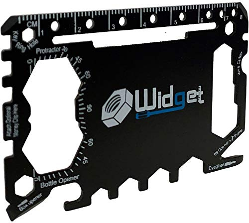 W4W Outil de Poche de Survie Polyvalent - 43 en 1 - Taille de Portefeuille de Carte de crédit Ninja Multitool (3,375 X 2,125 - Noir)