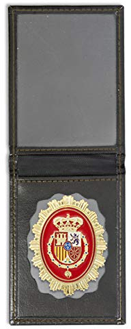 Cartera + Placa Guardia Real | Cartera de Polipiel identificativa con Chapa/Insignia para decoración, coleccionismo y atrezzo