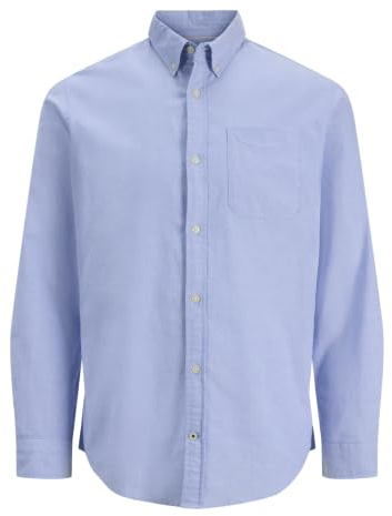 JACK & JONES fritidsskjorta för män, slim fit, fritidsskjorta, Kashmirblå/passform: smal passform, XS