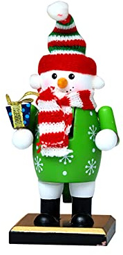 URFEDA Schiaccianoci in legno, decorazione di Natale, tavolo, 16 cm, statuetta di schiaccianoci, pupazzo di pan di spezia/Babbo Natale, nutcracker soldier Christmas Ornamento, regali di Natale