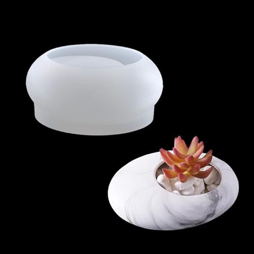 JS MOLD Beton Silikon Formen Gießformen, Kristalle Resin Gießharz Formen Beton Blume Topfform Handgemachte Zement Kerzenhalter Desktop Dekoration