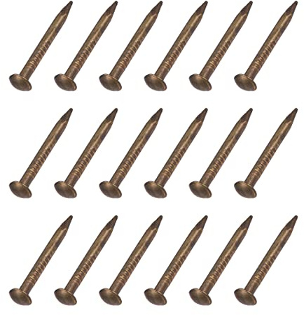 METALLIXITY Petit Clous (1.2x12mm) 50Pcs, Bronzé | Laiton Minuscule Matériel Clous pour Ménage Menuiserie
