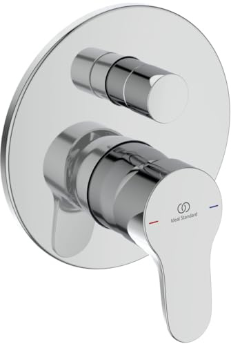 Ideal Standard - Cerabase, Miscelatore monocomando per vasca o doccia ad incasso, Due vie, Kit completo di corpo incasso, Cromato
